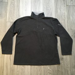 Nautica dark grey fleece 1/4 zip sweatshirt – size XL