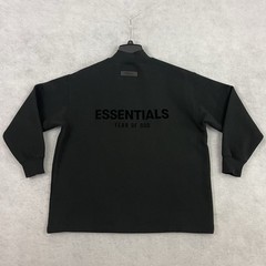 Fear of God Essentials Sweatshirt Mens XXS Black Pullover Stretch Limo Neck