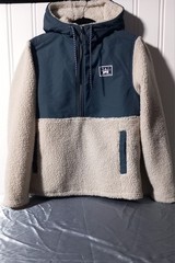 Hurley Men’s Long Sleeve Half Zip Sherpa Anorak Hoodie Small