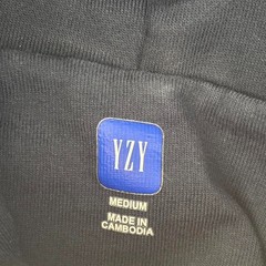 Yeezy Gap Engineered by Balenciaga Shrunken Dove Hoodie Dark Blue Size Medium