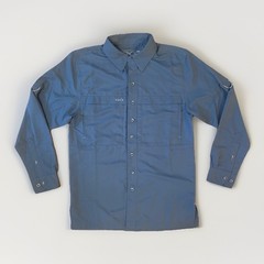 Mens Small Gameguard Outdoors 1042 Long Sleeve Blue Shirt Vented Fishing