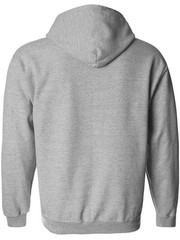 Athletic Army Full-Zip Hooded Sweatshirt in Gray – Adult Small to 4X-Large