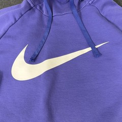 Nike Hoodie Mens Medium Purple Fleece Pullover Kangaroo Pocket Swoosh CZ2425-430