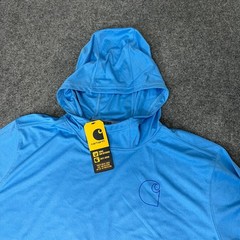 Carhartt Force Sun Defender Lightweight Hoodie – Blue Long Sleeve Men’s L