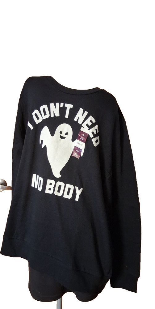 MAD Engine Black Sweatshirt No Body Halloween Big & Tall Men Size 3XL NWT