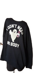 MAD Engine Black Sweatshirt No Body Halloween Big & Tall Men Size 3XL NWT