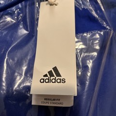 adidas Essentials Fleece 3-Stripes Full-Zip Hoodie Fleece LT Legend Ink NEW