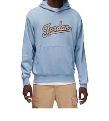 Jordan Flight MVP Fleece Pullover Hoodie Men’s Large Blue Gray Jumpman