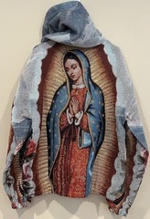 One-Of-A-Kind Handmade Our Lady Of Guadalupe Woven Tapestry Hoodie Size Large
