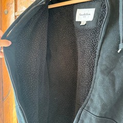 Goodfellow & Co Zip Up Hoodie Mens Large Black Sherpa Lined Heavy Sweatshirt
