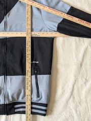 Volcom Men’s Zip Hoodie Grayscale Color Block Pockets Skate Ski Tech Fleece LG