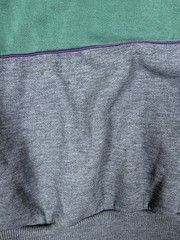 Vintage Haband Colorblock Polo Sweatshirt Men’s Medium Green Purple Gray 90s