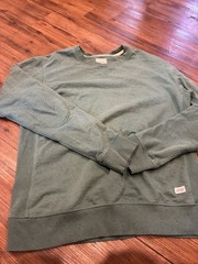 Frank & Oak Men’s Green Speckled Casual Long Sleeve Sustainable Minimalist L