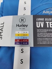Hurley Men’s Sunny Side Hybrid Stretch Tagless UV T-Shirt S Blue