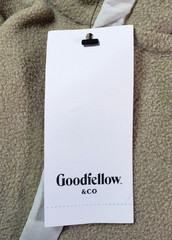 Goodfellow & Co Men’s Polar Fleece Half Zip Sweatshirt, Tan Size Medium