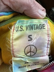 US Vintage Tie Dye Peace Sign Hoodie