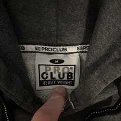 Pro Club Men’s Heavyweight Pullover Hoodie Grey Size M