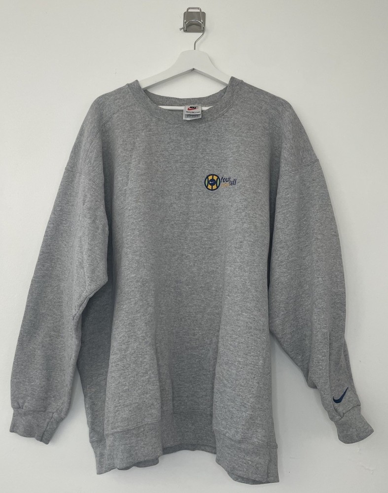 Vintage 90s Nike “Four in the Fall” Grey Crewneck Sweatshirt Basketball XL
