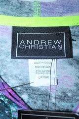 NWT Andrew Christian Men’s Large Multicolor Lightweight Full Zip Hoodie