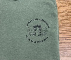 Omaha Police Department OPD Bomb Response Unit Hoodie Sweatshirt Green Mens Lage