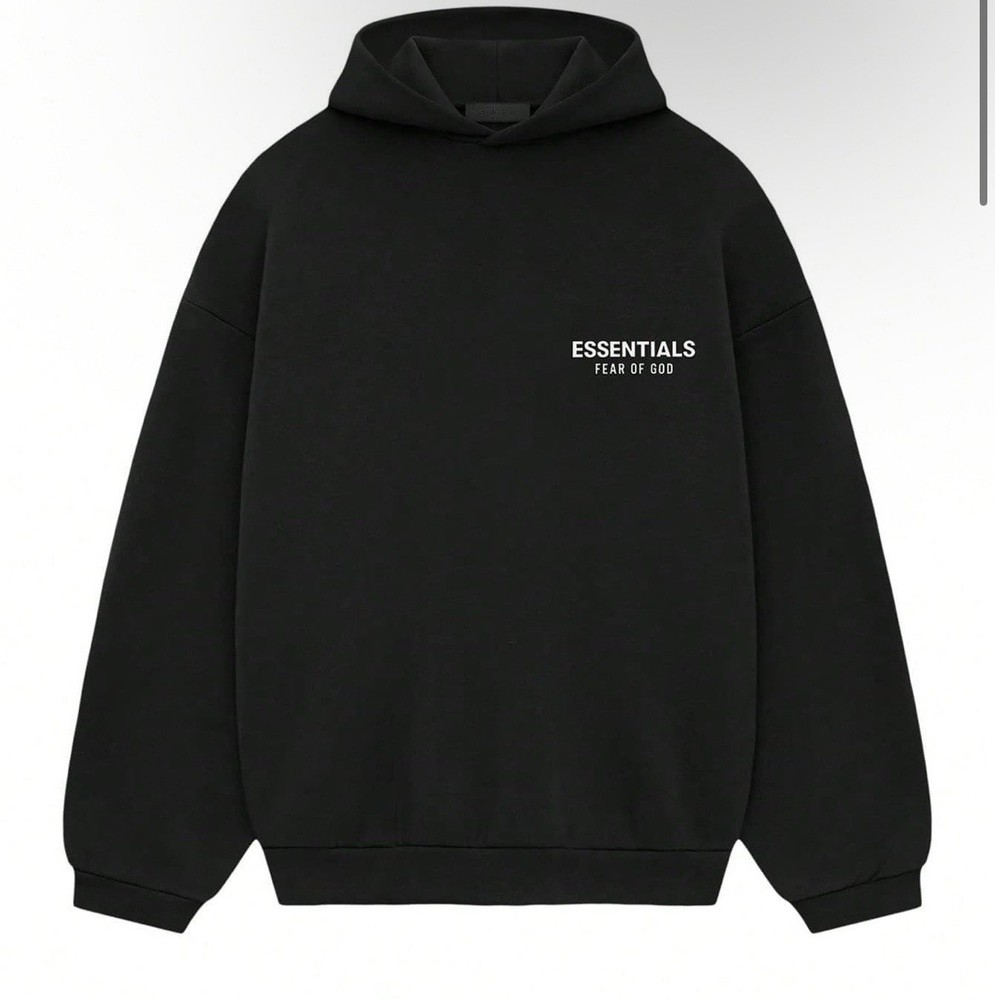 Fear of God Essentials FW24 Fleece Hoodies Black Size XXS-XXL 100% Authentic