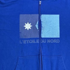Blue L’Etoile Du Nord zip up hoodie size XL