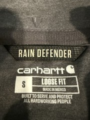 Carhartt Rain Defender Men’s Gray Heavyweight 1/4 Zip Hoodie Loose Fit Small