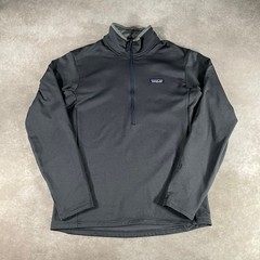 Patagonia MEN’S R1 Regulator Daily Zip-Neck Pullover Sz Medium Grey Sweater
