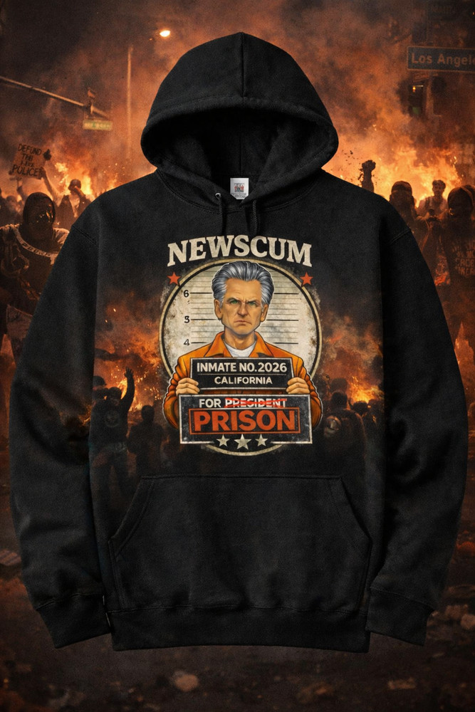 Newscum For Prison – Gavin Newsom Hoodie S M L XL 2XL 3XL 4XL 5XL BLACK