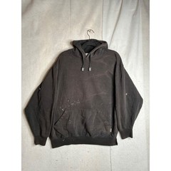 Pro Club Heavyweight Hoodie Mens Large Black Faded Distressed Paint Splatter L