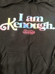 Barbie The Movie I Am Kenough L Black Pullover Hoodie Mattel