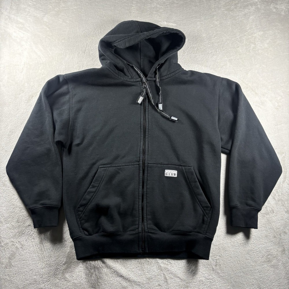 Pro Club Men’s Size S Black Heavy Weight Full Zip Hoodie Jacket Grunge Y2K