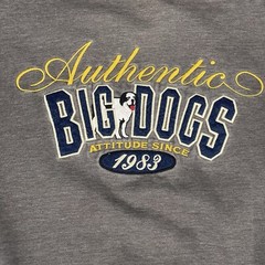 Vintage Big Dogs Embroidered Crew Neck Sweatshirt Men’s Size L Gray