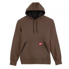 Men’s Brown Midweight Cotton/Polyester Long-Sleeve Pullover Hoodie Large/X-Large