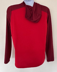 Rab Force Hoodie Large Red Lightweight Breathable Performance Wicking Base Layer
