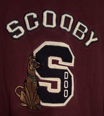 Vintage Warner Bros SCOOBY DOO Sweatshirt Thick SZ Large Unisex Burgundy / Navy