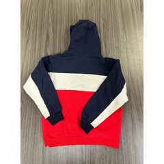 Fila Originale Mens Colorblock Hoodie Navy Blue White Red Logo Pullover Small