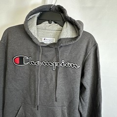 Champion Authentic Athleticwear Mens Hoodie Pullover Logo Grey Sz- S #2130