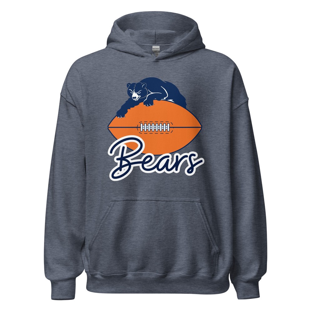 Retro Bears Football Chicago Unisex Hoodie S,M,L,XL,2X,3X,4X,5X