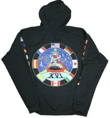 NASA Astronaut Group 16 Men’s Black Hoodie Sweatshirt with Flags on Sleeves NEW
