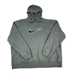 Nike Men’s Hoodie Pullover Sweatshirt Gray Cotton Polyester Blend Size 2XL
