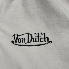 Vintage 90s Von-Dutch Full-Zip Hoodie Teens XL 17×19 White