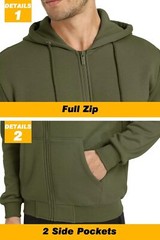 Men’s Sweat Jacket Full Zip Hoodies Spring Casual Lightweight Warm Sweatshirts