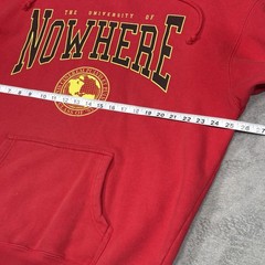 10 Deep The University Of Nowhere Hoodie Red USA Pullover L Streetwear Urban Y2K