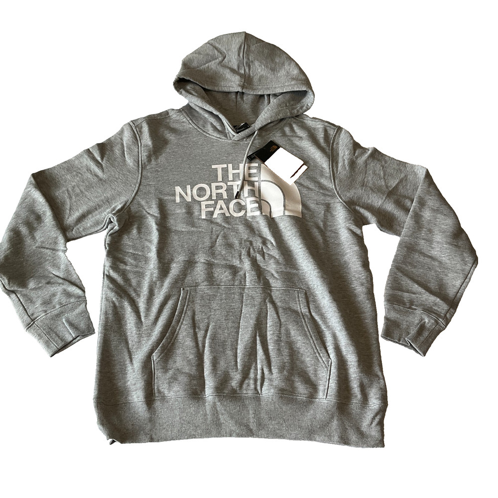 The North Face Pullover Hoodie Mens Size L Gray Long Sleeve Stretch Drawstring