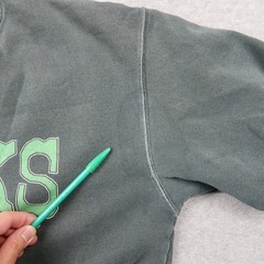 Parks Project Mens Sweatshirt Large Gray Green Graphic Pullover Crewneck Faded