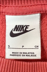Nike Men’s Faded Coral Red Crewneck Sweatshirt Center Swoosh Sz S