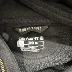 Carhartt Rain Defender Mens Large Loose Fit Heavyweight Distressed Pockets Black