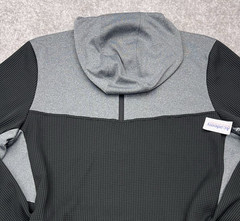 MAGELLAN Outdoors Men’s Large 1/2 Zip Pullover Hoodie Classic Fit Black Gray NEW