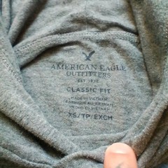 American Eagle Outfitters Mens Gray Sunset Graphic Hoodie Sweatshirt Pullover XS
